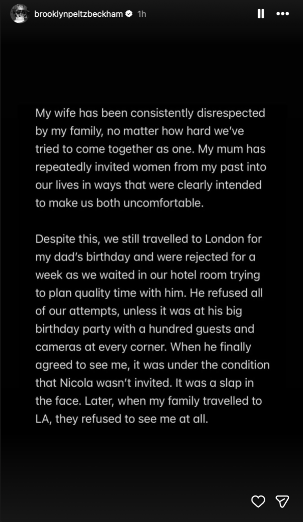 Beckham Family Feud: What Brooklyn Accused David & Victoria of & More